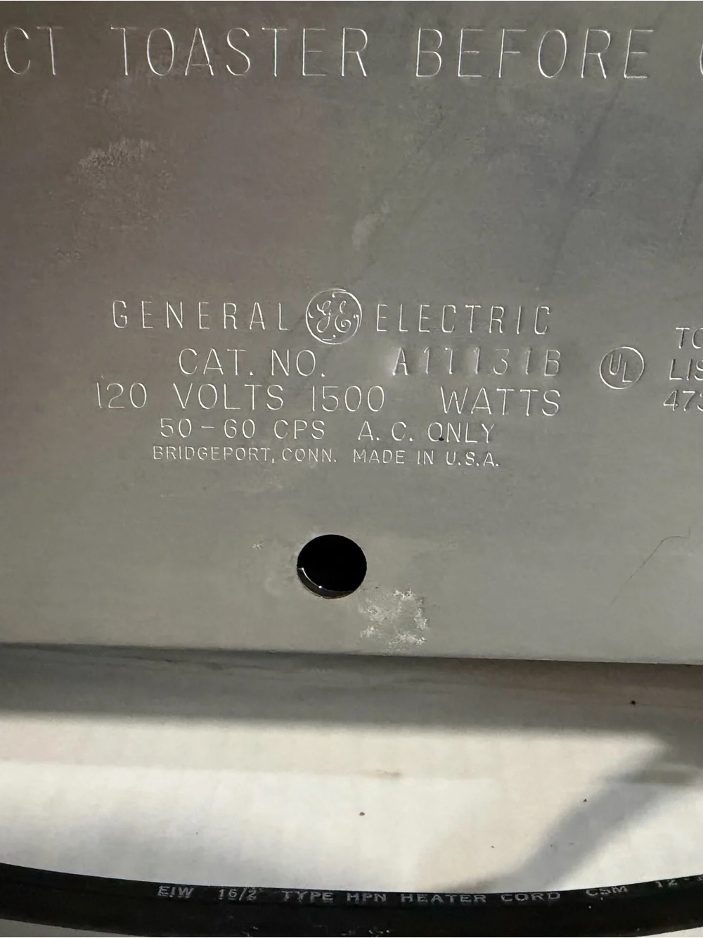 General Electric Vintage 1980s Toaster Oven Bake Broil Chrome WORKS